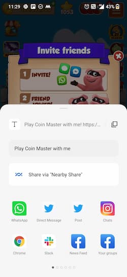 Lien d'invitation pour Coin Master Friends