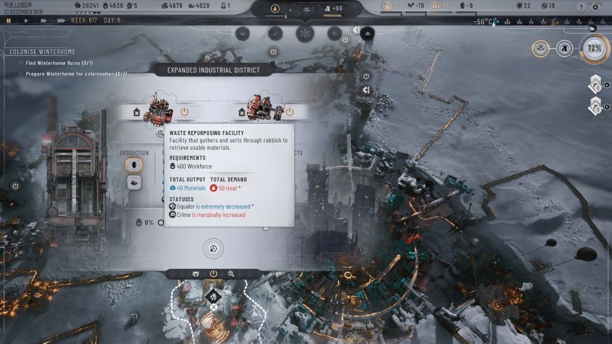 Installation de valorisation des déchets - Frostpunk 2