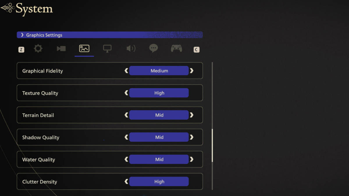 Paramètres graphiques pour Final Fantasy 16/XVI PC