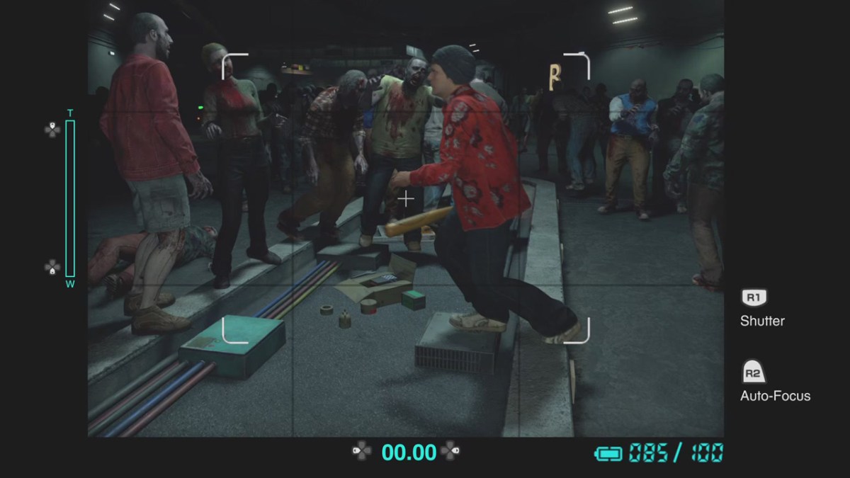 Dead Rising Deluxe Remaster, des survivants entourés de zombies. 