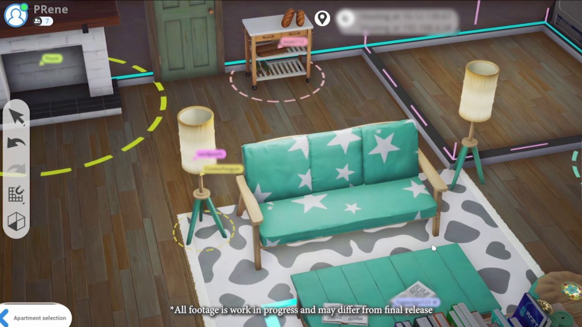 Images de gameplay de Project Rene, montrant l'intérieur d'un appartement