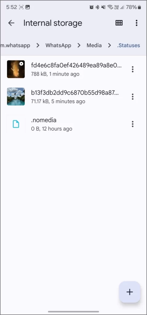 Afficher l'état de WhatsApp dans le gestionnaire de fichiers