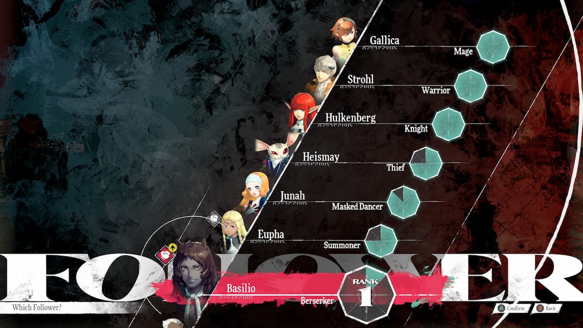 une capture d'écran de la liste des abonnés dans la métaphore Refantazio