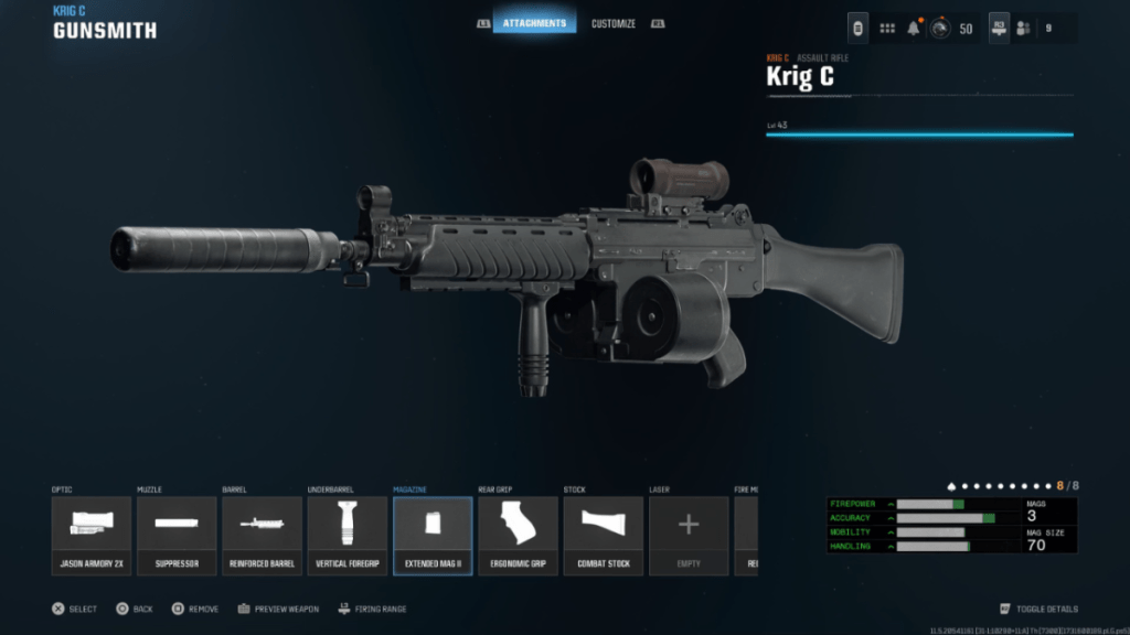 Le chargement Krig C dans Black Ops 6 Warzone.