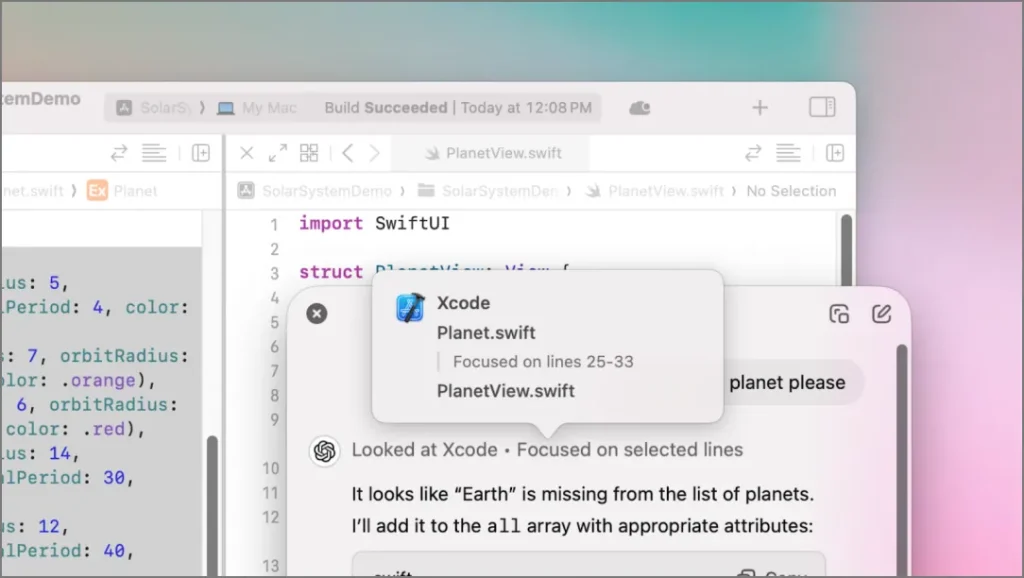 1731693365 672 ChatGPT pour macOS présente la fonctionnalité « Travailler avec les applications » dans Beta.webp