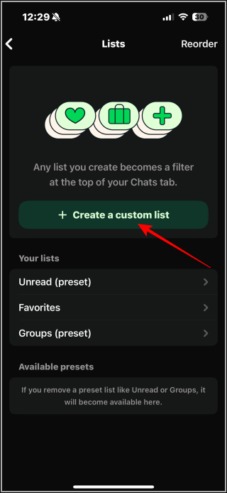 1732882565 938 Whatsapp vous permet désormais de trier vos discussions à l'aide de listes personnalisées.webp