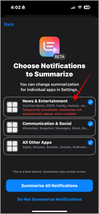 Résumé des notifications Améliorations sur iOS 18.3