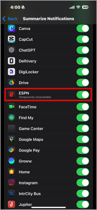 Résumé des notifications Améliorations sur iOS 18.3
