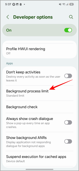 1738572486 211 Samsung Galaxy Phone Utilisez ces options de développeur pour augmenter la vitesse.