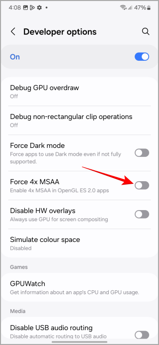 1738572486 464 Samsung Galaxy Phone Utilisez ces options de développeur pour augmenter la vitesse.