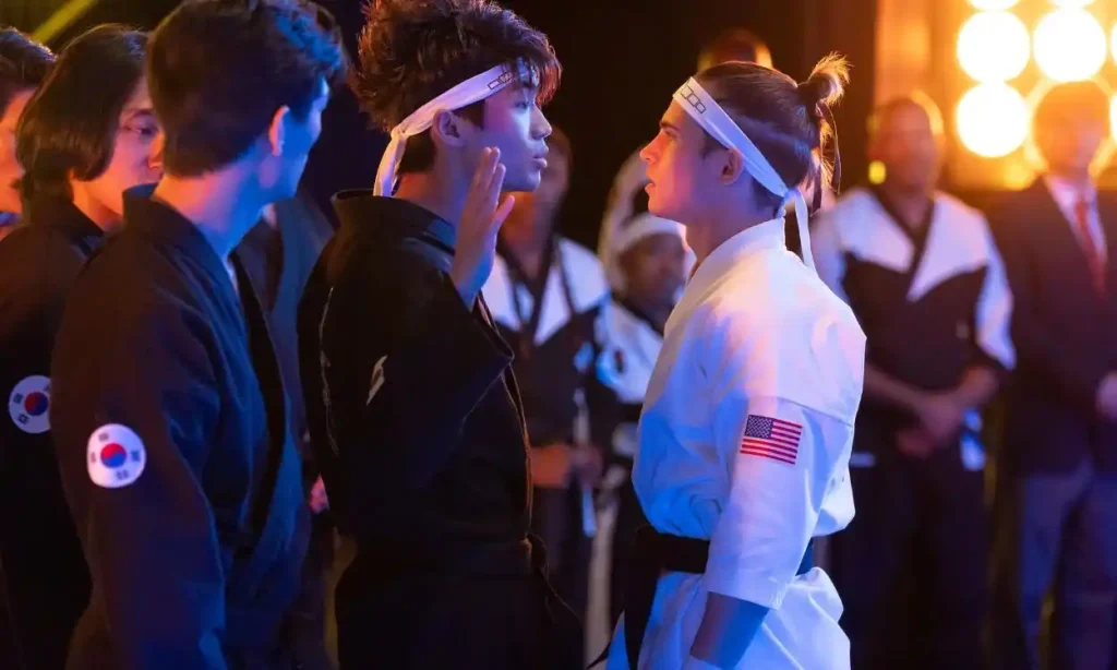 Une capture d'écran de Cobra Kai Saison 6
