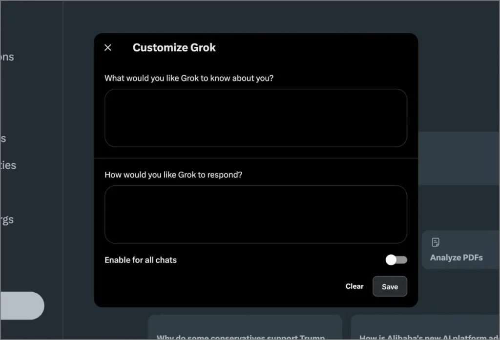 1738781765 753 Groks Nouvelle fonction de personnalisation Obtenir des réponses AI personnalisées.