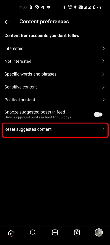 1739527684 450 Comment réinitialiser les recommandations Instagram et obtenir un nouveau flux.