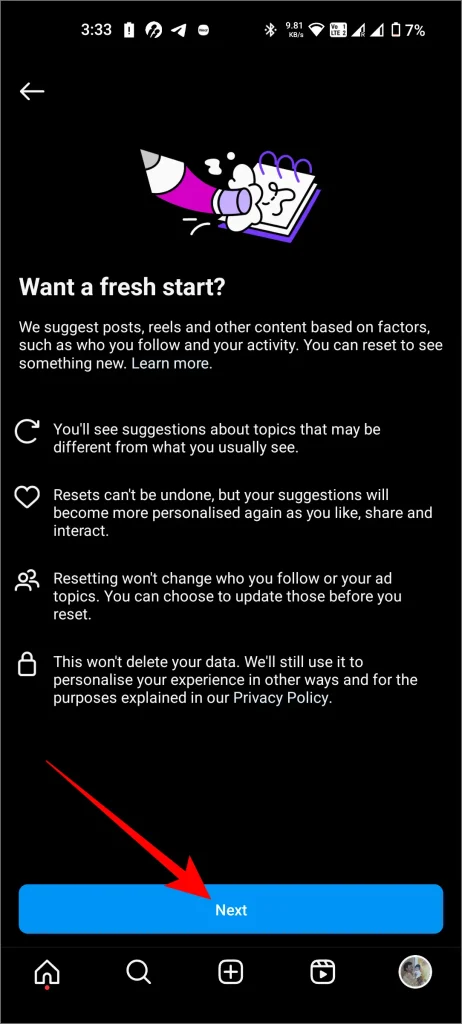 1739527685 882 Comment réinitialiser les recommandations Instagram et obtenir un nouveau flux.