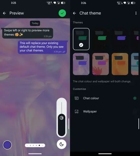 Comment définir le thème du chat sur WhatsApp