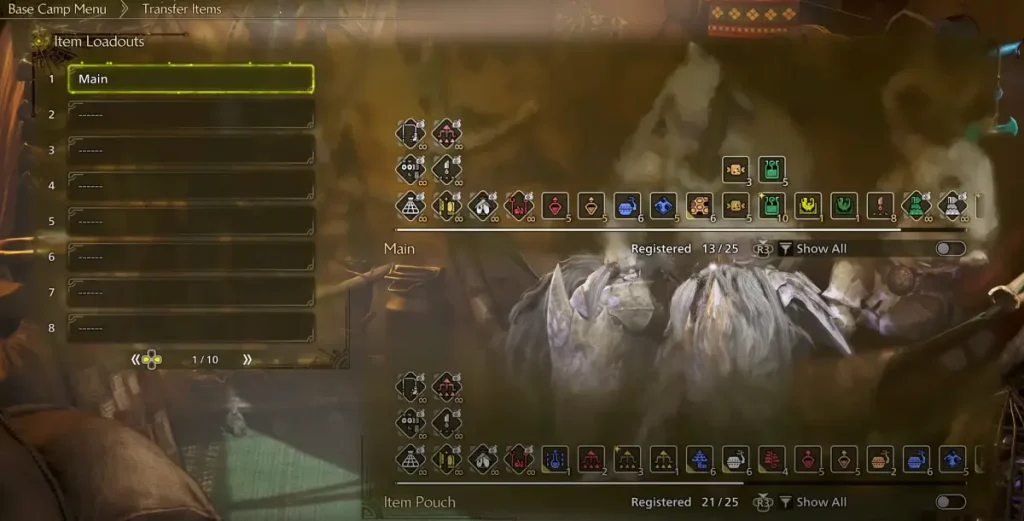 Comment créer des charges d'articles dans Monster Hunter Wilds