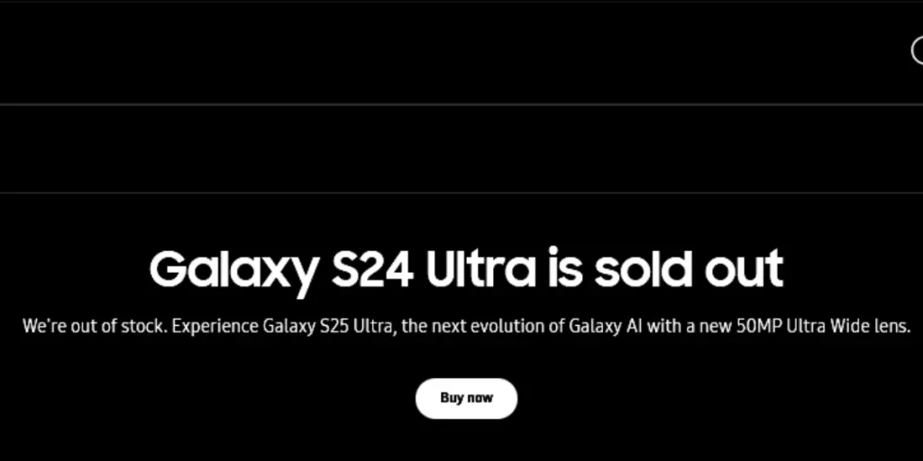 Samsung Galaxy S24 Ultra à guichets fermés