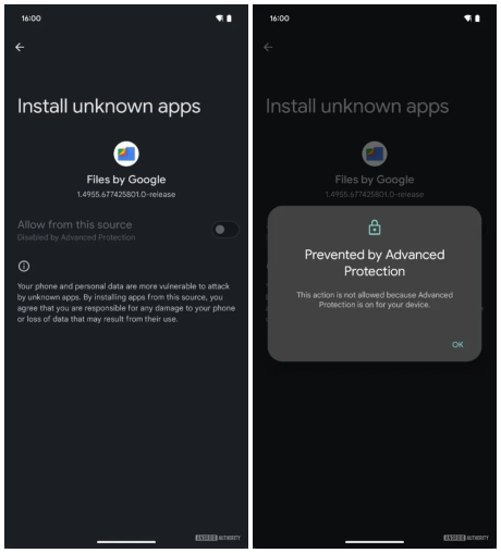 Android 16 Advanced Protection Fonction