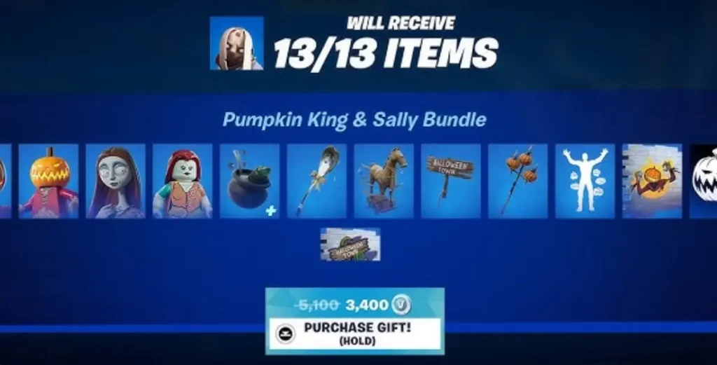 Fortnite Gifting Bundles et Différences de prix