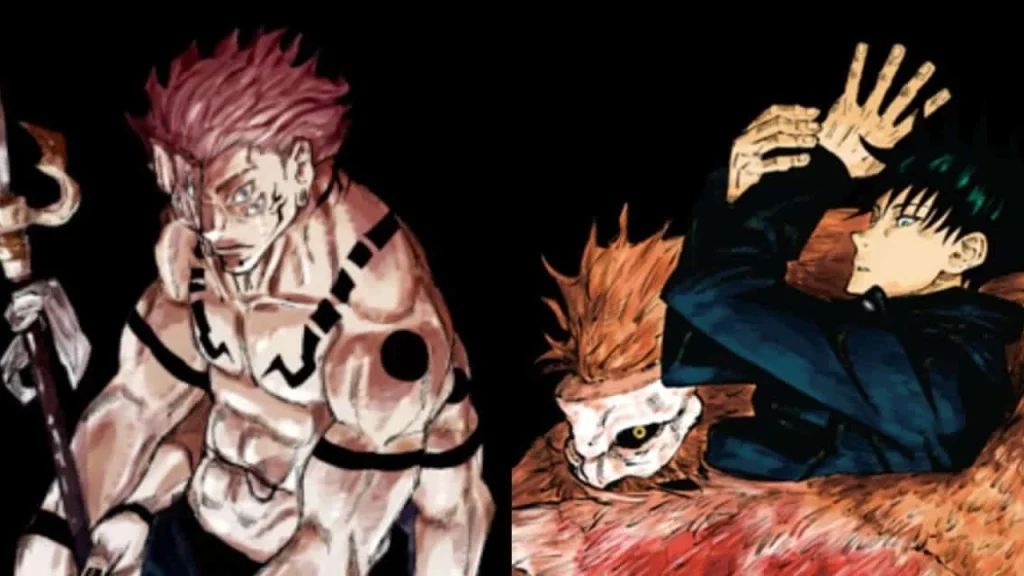Sukuna et Megumi de Jujutsu Kaisen