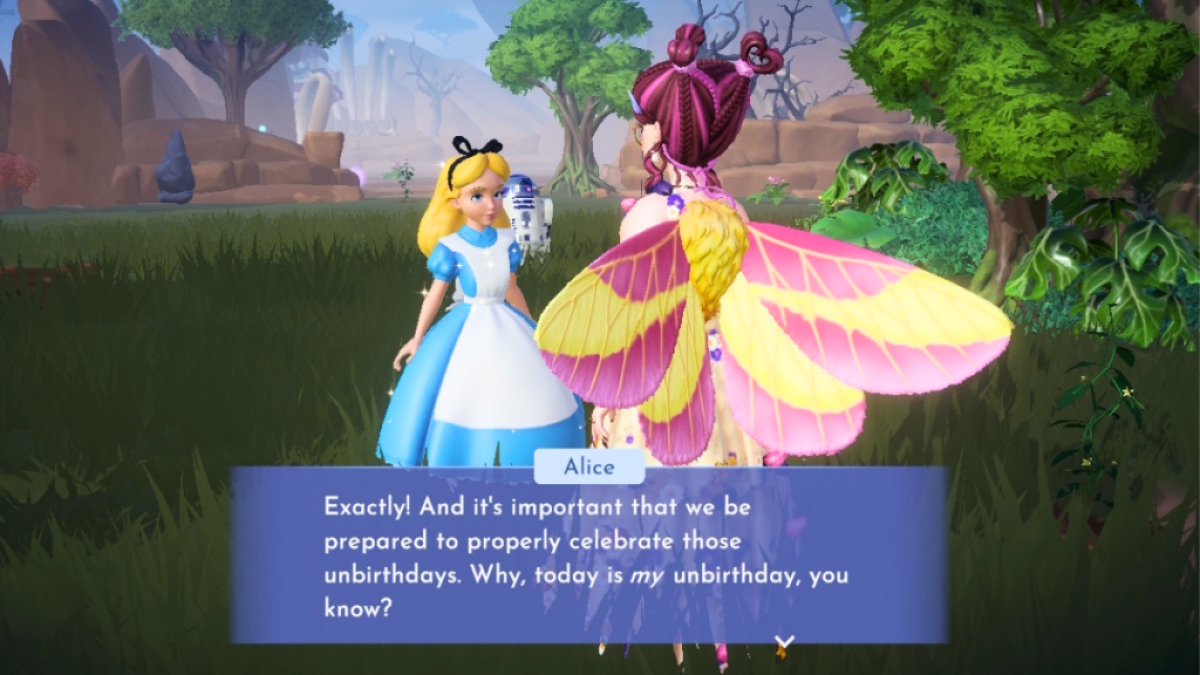 Disney Dreamlight Valley - Alice Friendship Level 10 Quest - A Very Merry Unbirthday