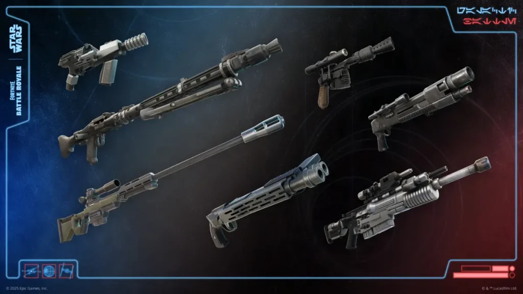 Nouvelles armes dans la bataille galactique de Fortnite