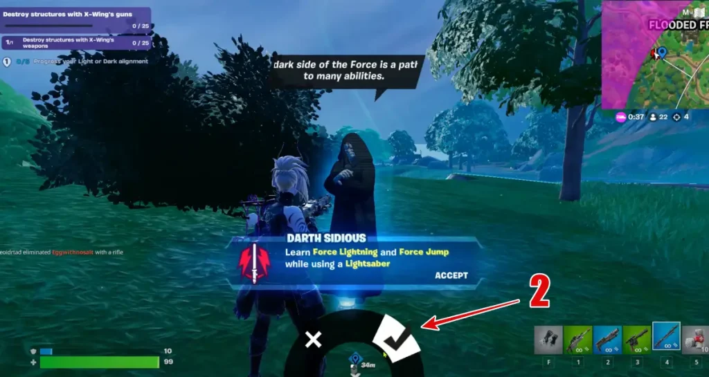 How to Find Emperor Palpatine in Fortnite Galactic Battle