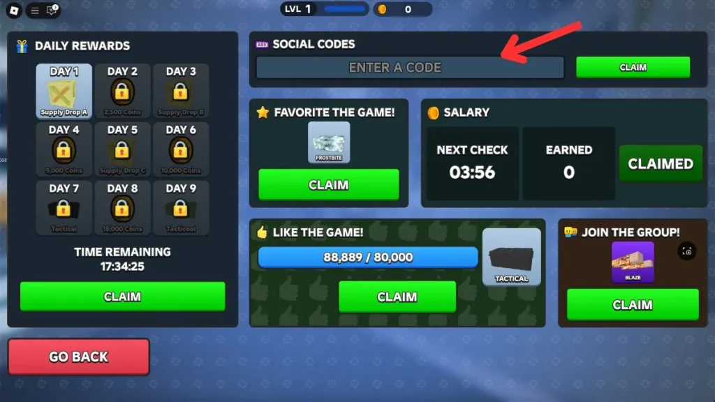Échangez les codes de Roblox Combat Arena (2)