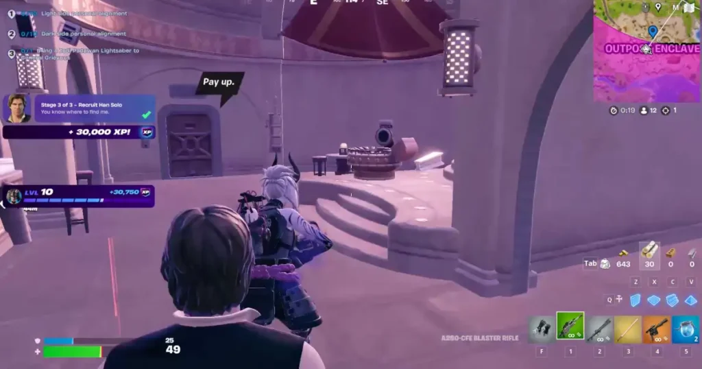 Comment trouver Han Solo Story Quest Fortnite