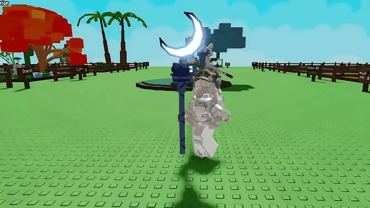 Le personnel de nuit du nouvel événement Lunar Glow à l'intérieur de l'expérience Grow A Garden Roblox