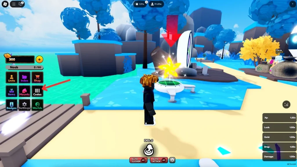 Échangez les codes de combattants Roblox Infinity