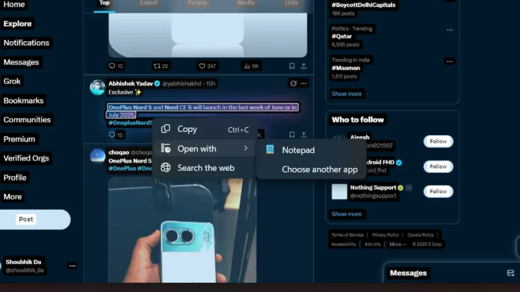Microsoft Rappel Sélectionner le texte 