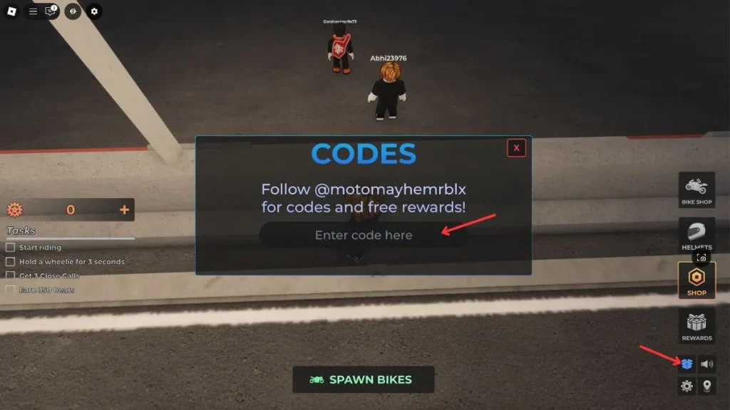 Échangez les codes de chaos Roblox Motorcycle