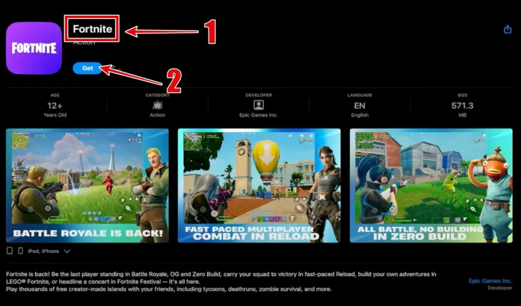 Téléchargez Fortnite sur iPhone