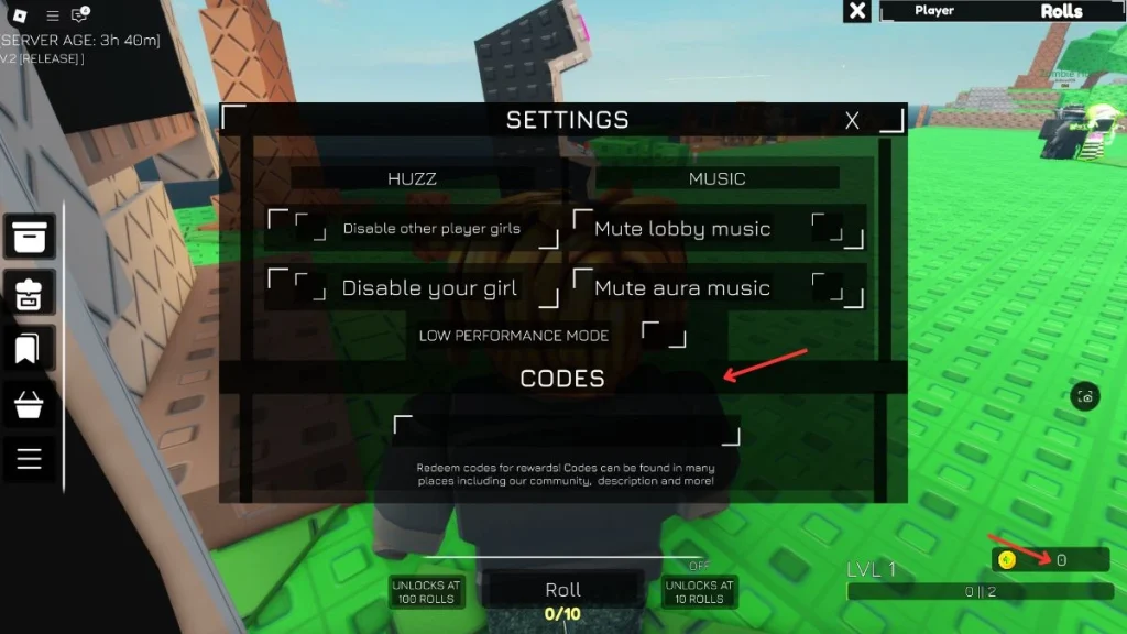 Échangez les codes RNG Roblox Huzz (1)