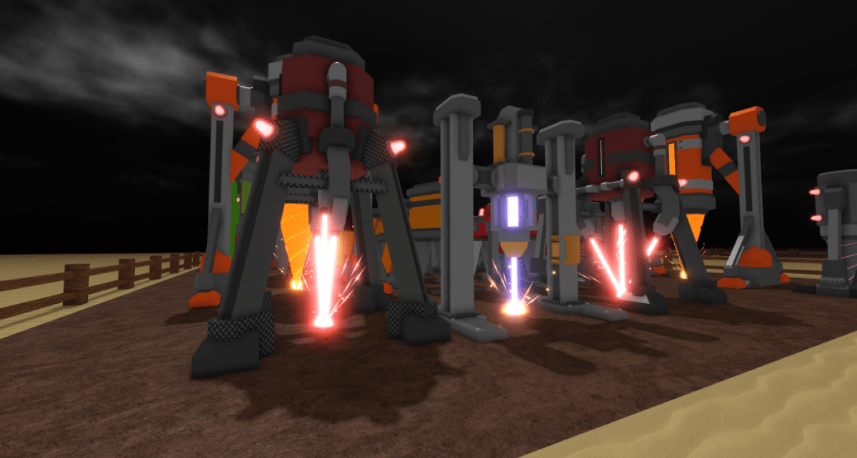 Un tas d'exercices perlent le sol dans le jeu de forage Roblox sans titre